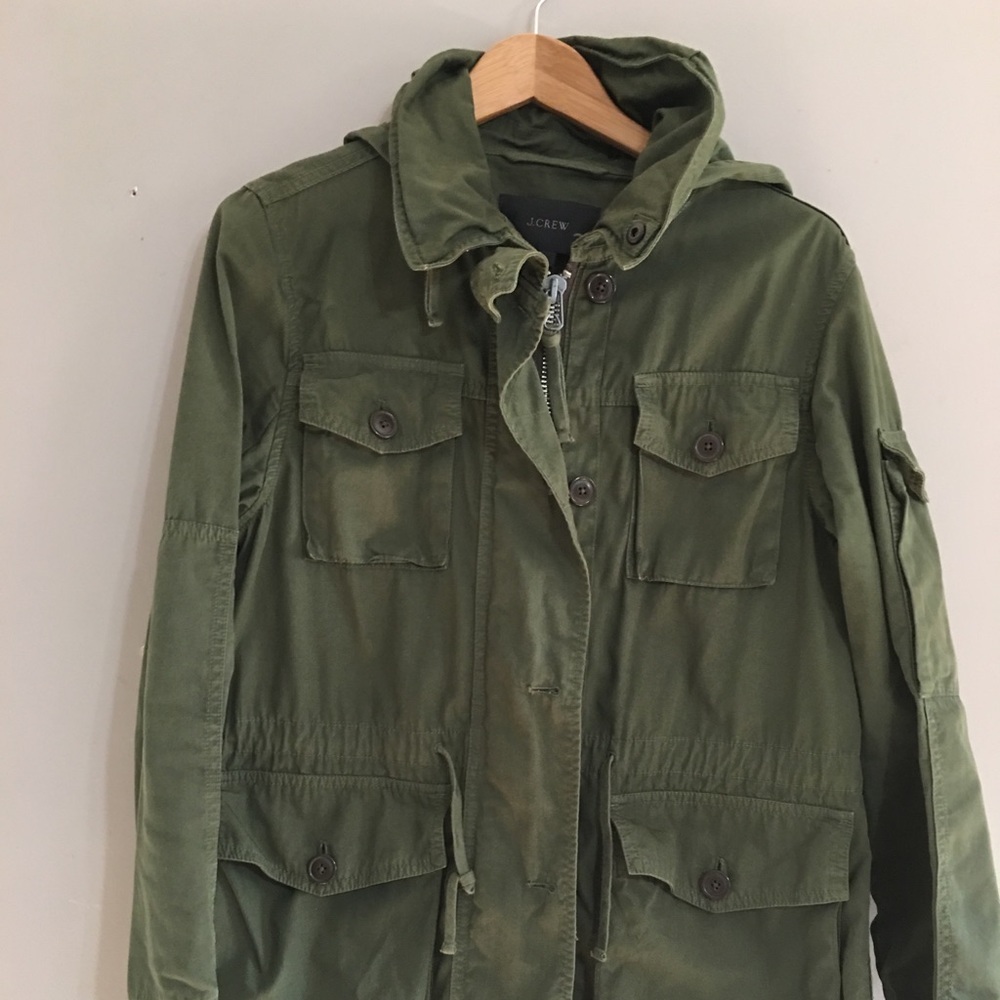 J crew green jacket size M
